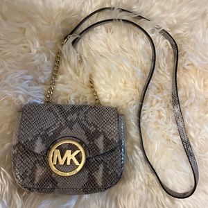 Michael kors snakeskin crossbody bag